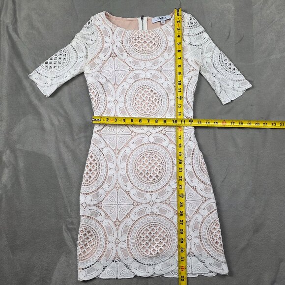 Lulus white mini dress XS Lace Crochet - Picture 1 of 9